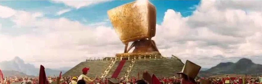 "Foto del computer quantistico pensiero profondo, tratto dal film 'Guida galattica per autostoppisti'"